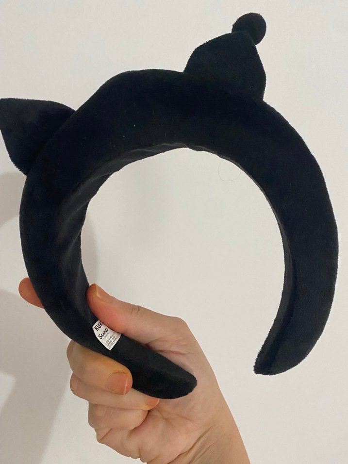 Siyah Nakışlı Punk Tarzı Kadife Taç - Görsel 2