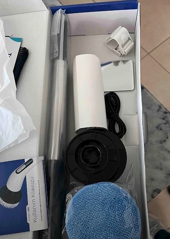 Beyaz Çok Fonksiyonlu Elektrikli Temizlik Fırçası - Görsel 2