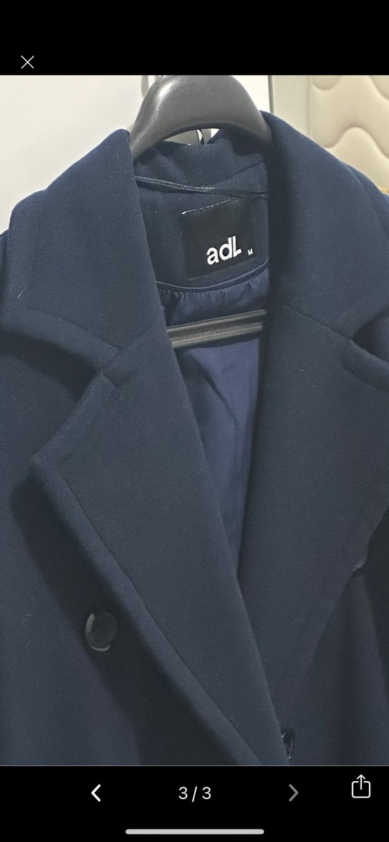 ADL Çift Düğmeli Lacivert Kaban - Görsel 3