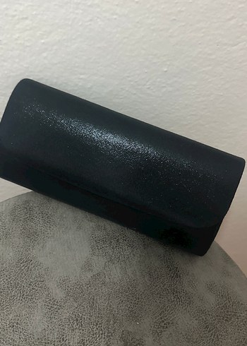 Siyah Süet Kadın Clutch Çanta - Görsel 2