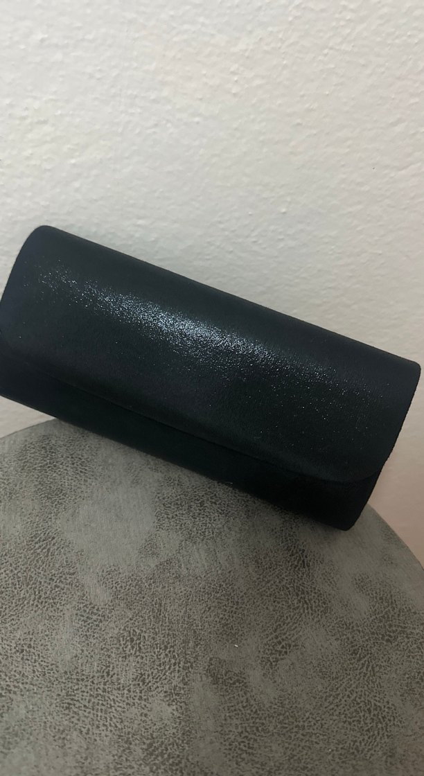 Siyah Süet Kadın Clutch Çanta - Görsel 2