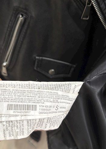 Kadın Siyah Oversize Biker Deri Ceket - Görsel 2