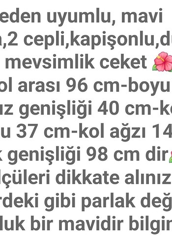 Büyük Beden mavi ceket &parka - Görsel 7