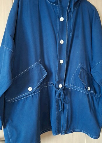 Büyük Beden mavi ceket &parka - Görsel 4