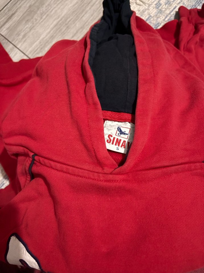 Sınav koleji Kırmızı Kapüşonlu Fermuarlı Sweatshirt - Görsel 2