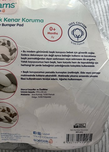 Little Dreams Bebek Beşik Kenar Koruyucu Gri - Görsel 3