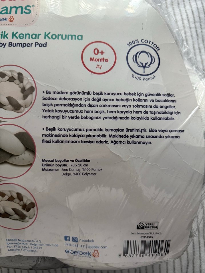 Little Dreams Bebek Beşik Kenar Koruyucu Gri - Görsel 3