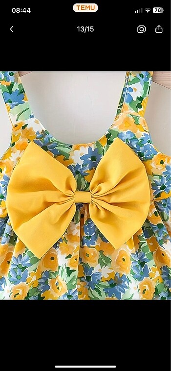 Yazlık elbise , şapka set - Görsel 2