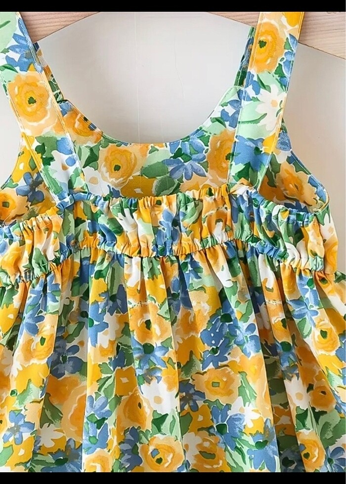 Yazlık elbise , şapka set - Görsel 3