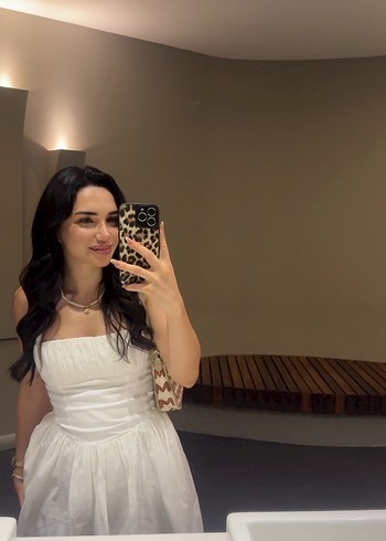 Zara beyaz mini elbise