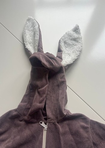 Kahverengi Fermuarlı Bebek Tulumu - Görsel 2