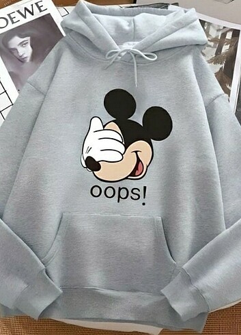 Mickey baskılı hoodie sweatshirt 