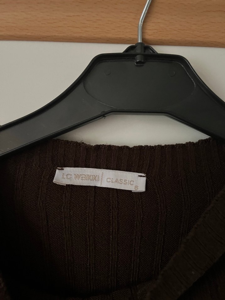 Kadın Kahverengi Süet Uzun Triko Elbise - Görsel 4