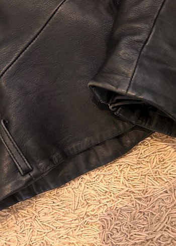 Zara Siyah Deri Biker Ceket