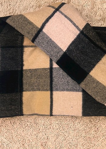 Topshop Düğmeli Ekose Kadın Yün Ceket