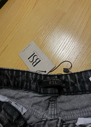 Gri Loose Fit BSL Kadın Denim Pantolon - Görsel 4