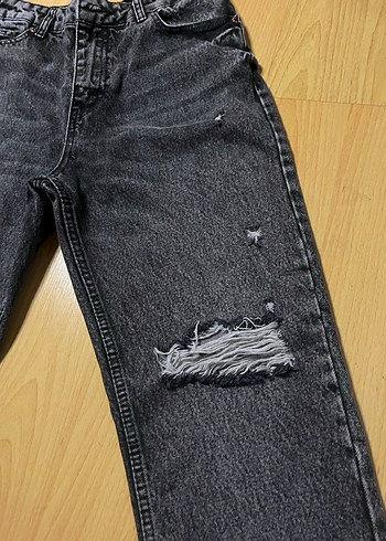 Gri Loose Fit BSL Kadın Denim Pantolon - Görsel 5