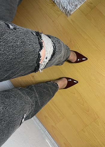 Gri Loose Fit BSL Kadın Denim Pantolon - Görsel 2