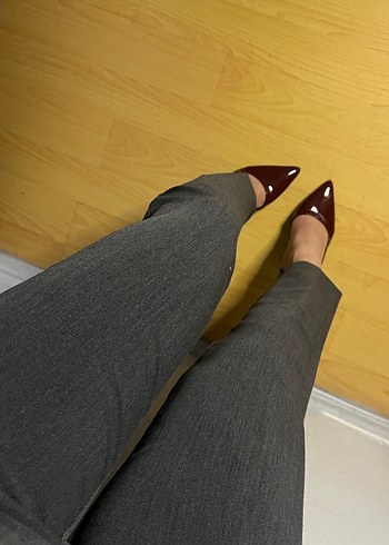 Zara Gri Kadın Kumaş Pantolon - Görsel 2