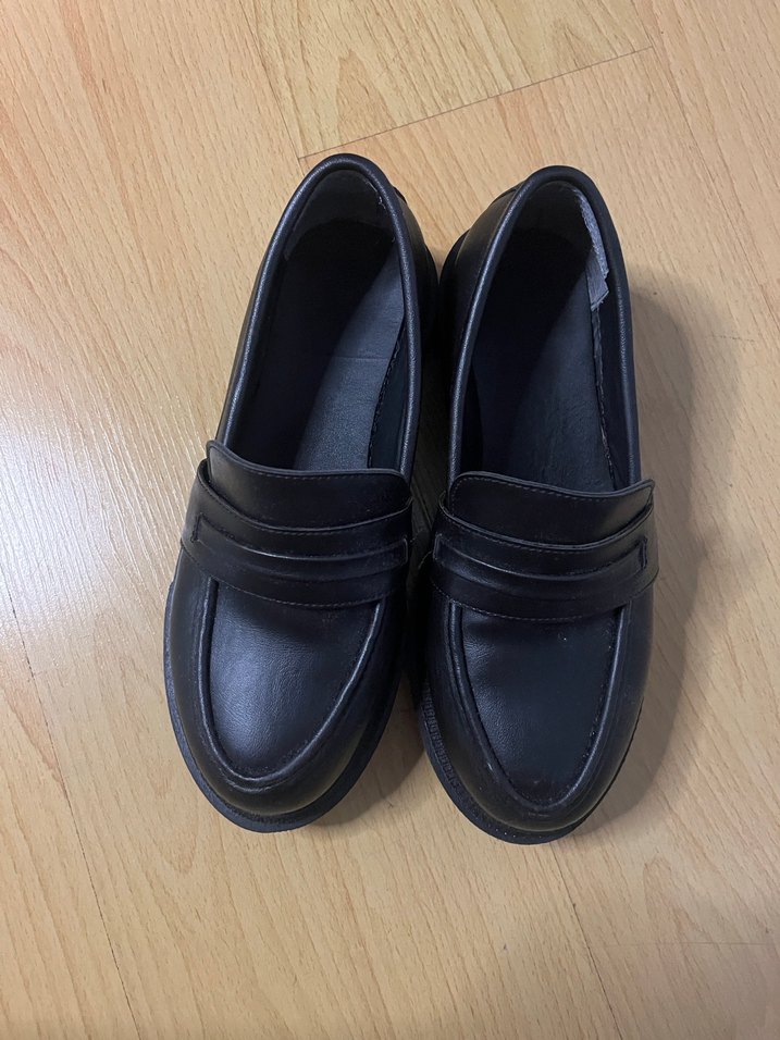 Siyah Platform Topuklu Kadın Loafer - Görsel 4