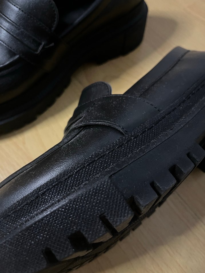 Siyah Platform Topuklu Kadın Loafer - Görsel 3