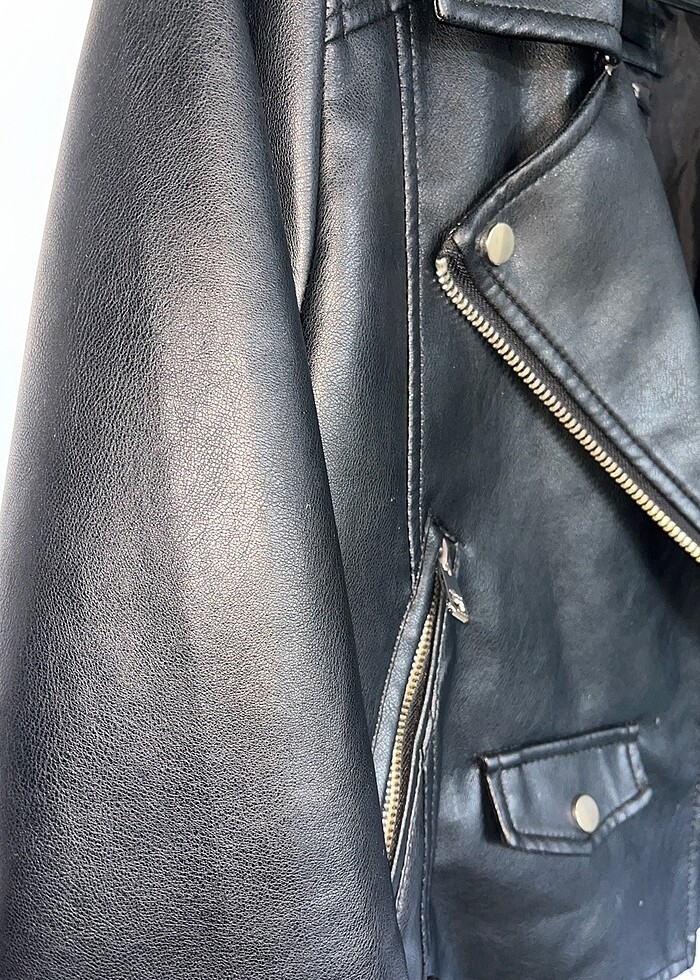 Pull bear deri ceket - Görsel 3