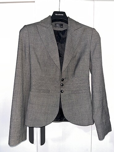 Gri ceket blazer