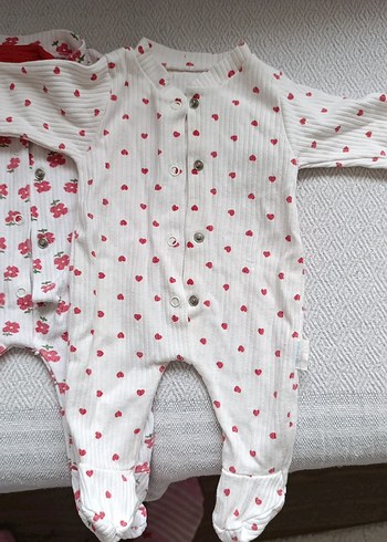 Pamuk Kırmızı Bebek Tulum - Görsel 3