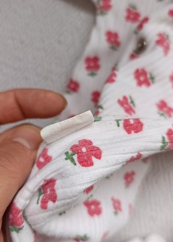 Pamuk Kırmızı Bebek Tulum - Görsel 7