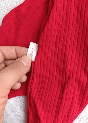 Pamuk Kırmızı Bebek Tulum - Görsel 6