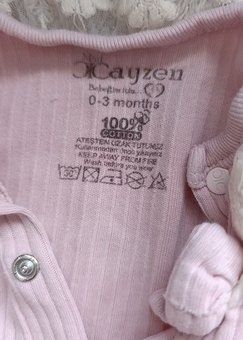 Dantel Detaylı Pembe Bebek Tulum - Görsel 4