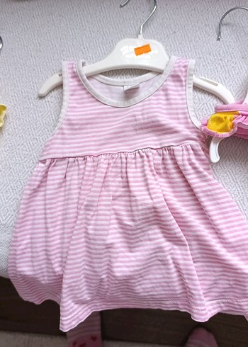 Kız Çocuk Renkli Fırfırlı Pamuklu Elbise - Görsel 6