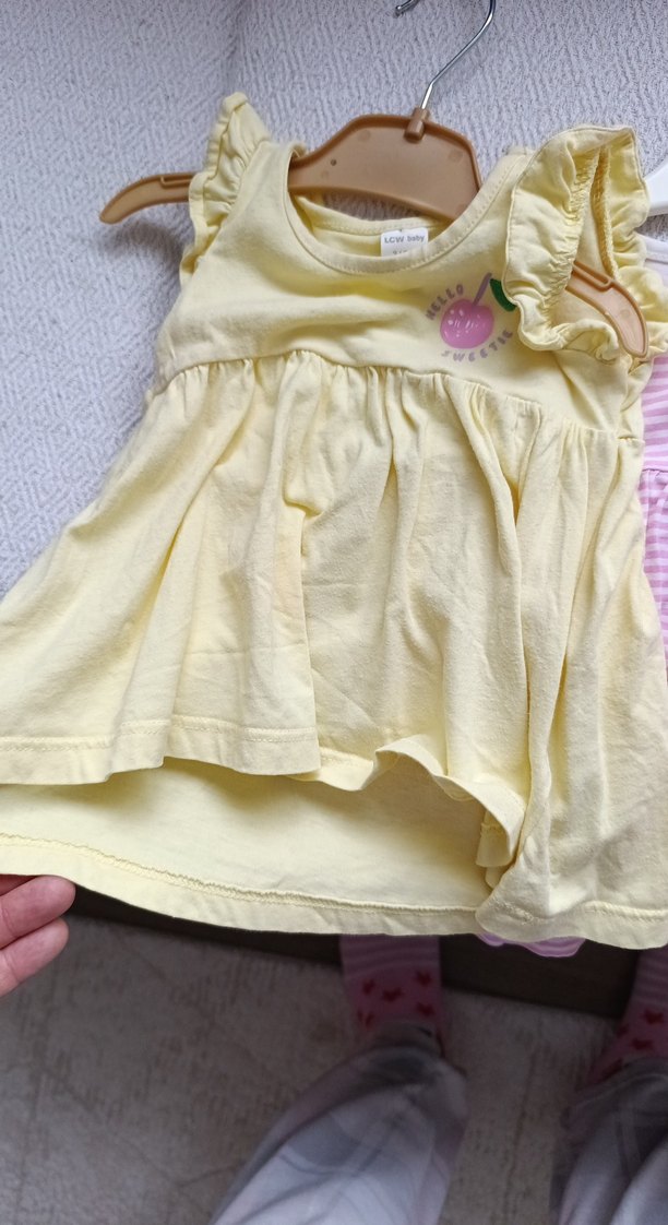 Kız Çocuk Renkli Fırfırlı Pamuklu Elbise - Görsel 5