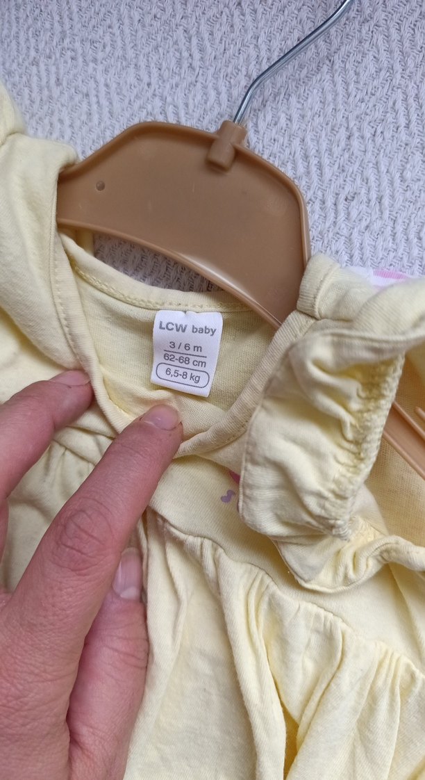 Kız Çocuk Renkli Fırfırlı Pamuklu Elbise - Görsel 3