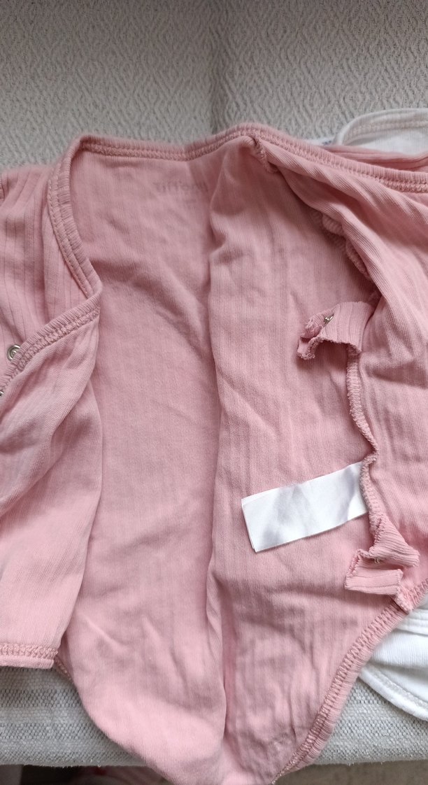 Pembe cicekli Uzun Kollu Bebek Body - Görsel 3