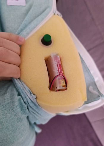 Turkuaz Çocuk  reflü Uyku Yatağı titreşimli - Görsel 3