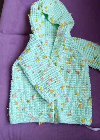 Nakışlı Bohem Kız Çocuk Kapüşonlu Hırka - Görsel 3