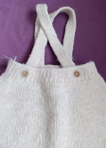 Erkek Çocuk Örgü Tulum Gri Beyaz - Görsel 2