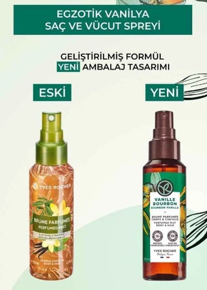 Yves rocher vanilya saç ve vücut spreyi - Görsel 2