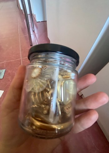 Beden altın Renk DOLU Gold takı kavanozu SIFIR ÜRÜ