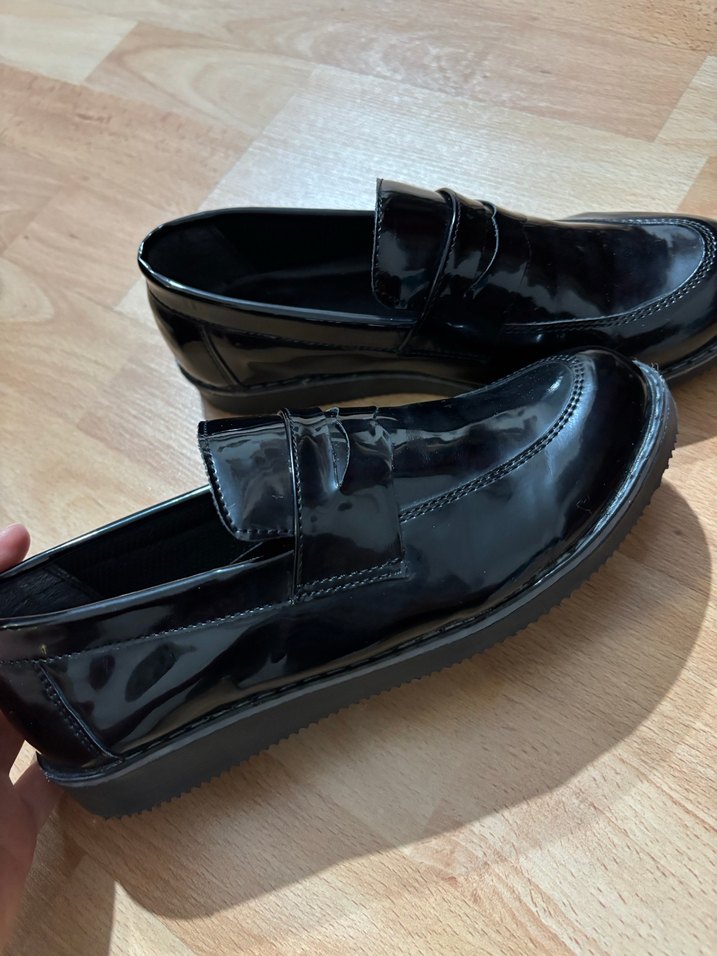 Erkek Siyah Rugan Tokalı Loafer Ayakkabı - Görsel 2