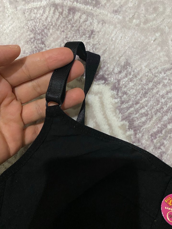 Siyah Rahat Sokak Stili Sütyen - Görsel 4