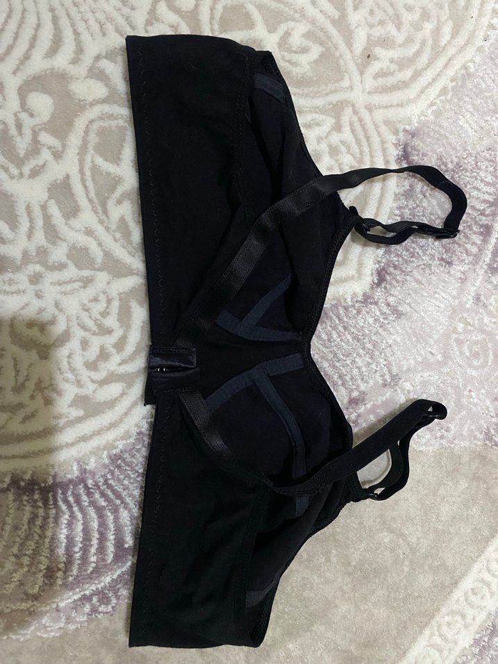 Siyah Rahat Sokak Stili Sütyen - Görsel 5