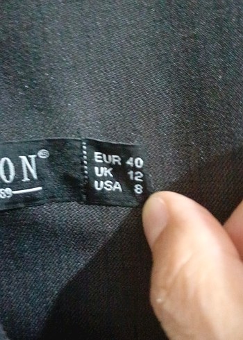 40 Beden siyah Renk Siyah V Yakalı Midi Ofis Elbisesi