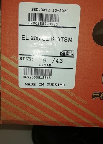 43 Beden siyah Renk Yds ayakkabı