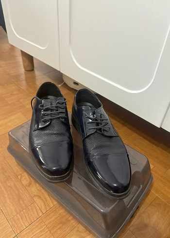 Lacivert Erkek Klasik Ofis Ayakkabısı - Görsel 2