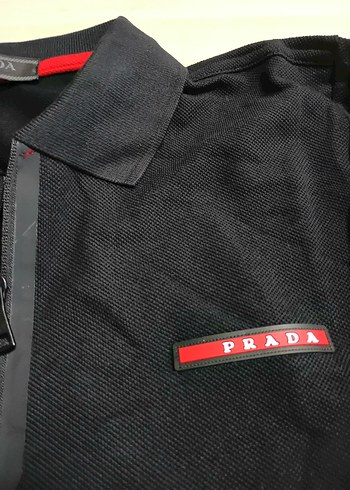 m Beden Orjinal Prada ermuarlı Siyah Erkek Polo Tişört