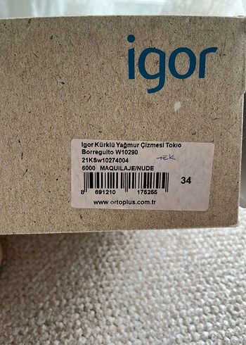 34 Beden Yağmur çizmesi