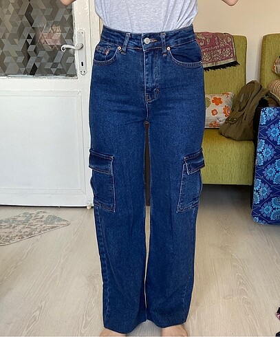 Kargo jean pantolon