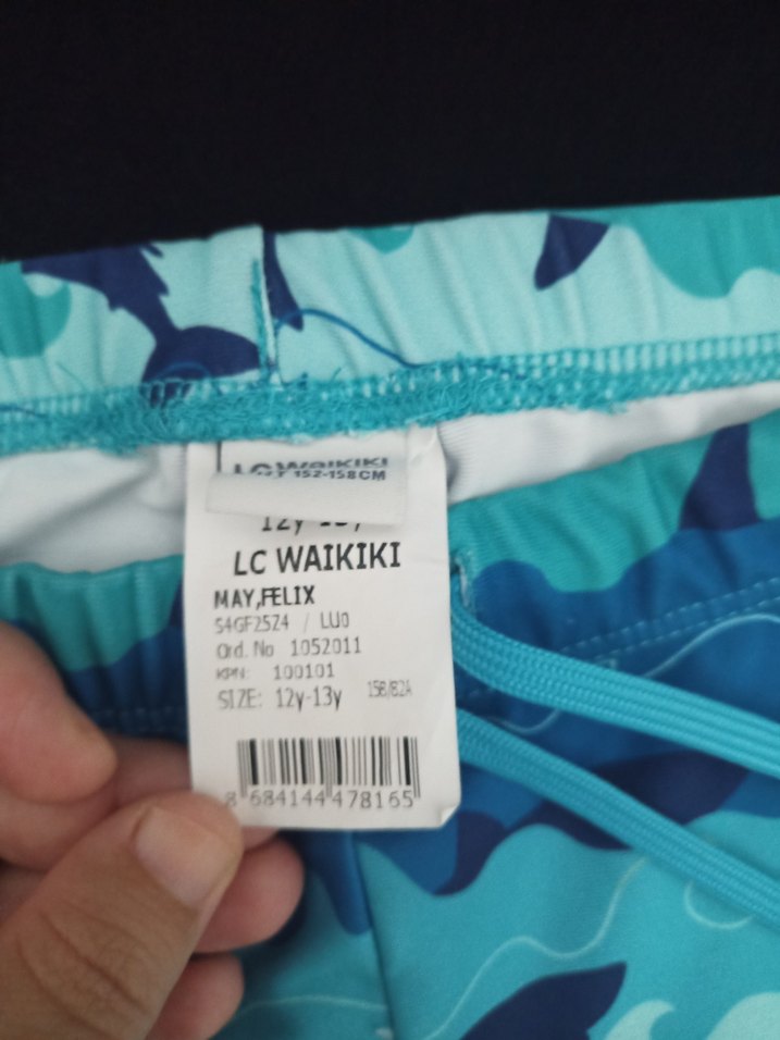 Erkek Çocuk Mavi Bağlamalı Desenli Şort mayo - Görsel 2